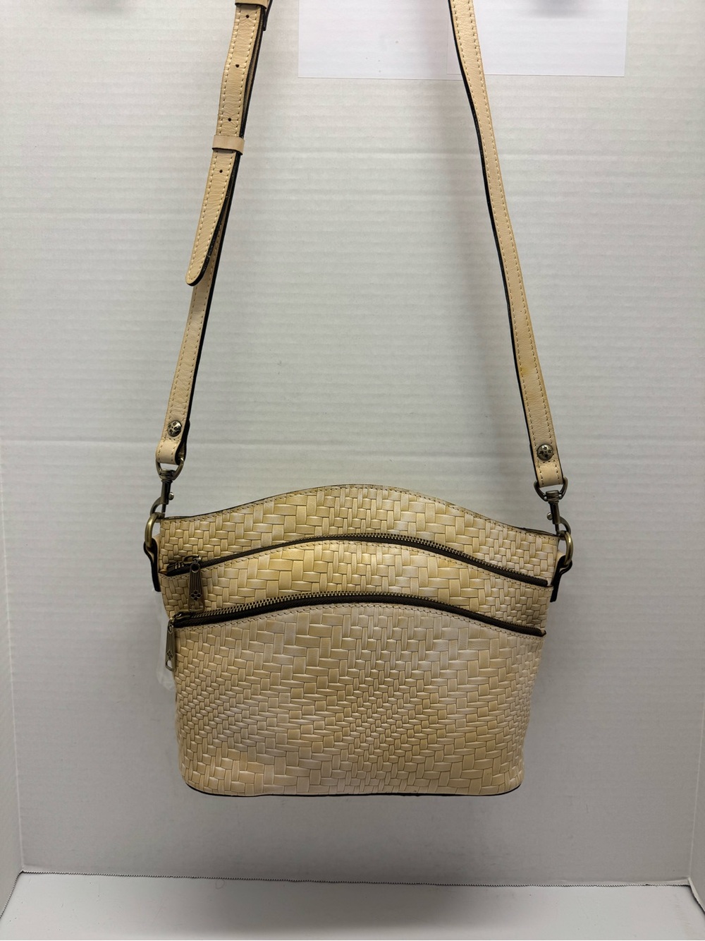 Patricia Nash Lorraine Leather Triple-Zip Crossbody Bag